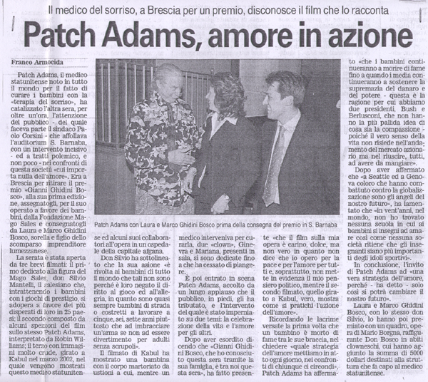 Ritaglio: Patch Adams,amore in azione