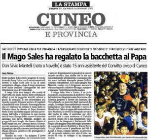 Il Mago Sales ha regalato la bacchetta al Papa