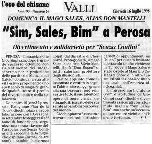 “Sim, Sales, Bim” a Perosa