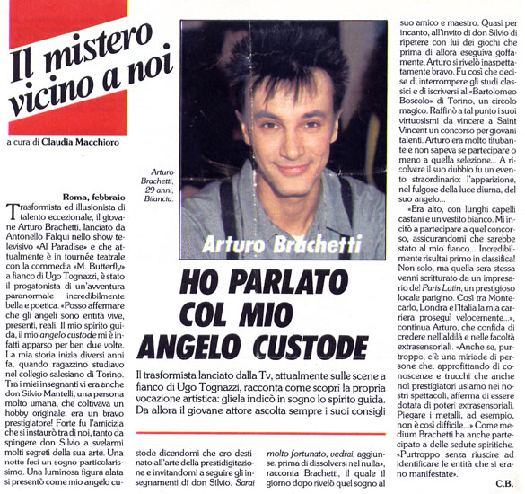 Ritaglio: Ho parlato con il mio angelo custode