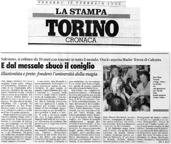 Ritaglio: E dal messale sbucò il coniglio