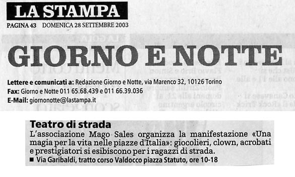 Ritaglio: Teatro di strada