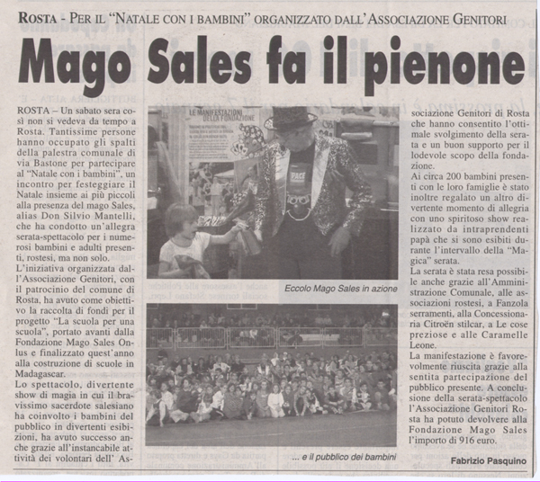 Ritaglio: Mago Sales fa il pienone